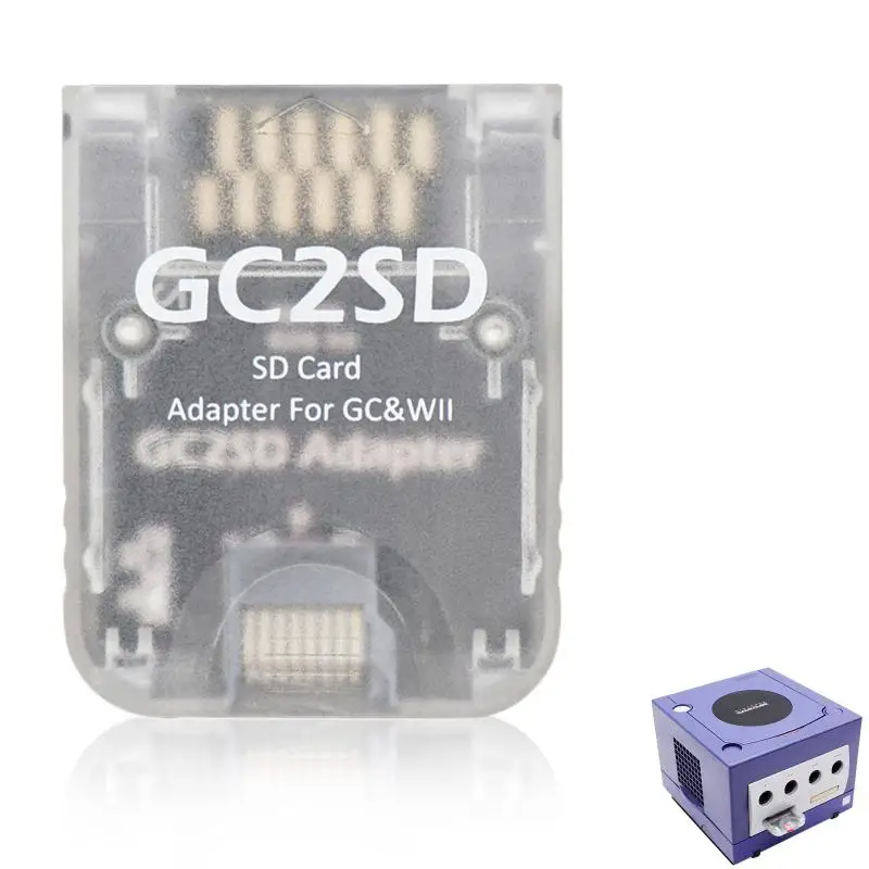 Lettore Di Schede Di Memoria Gamecube Per Wii Adattatore Per Scheda Gc2Sd Da 512Mb Per Accessori Per Giochi Console Gamecube E Wii