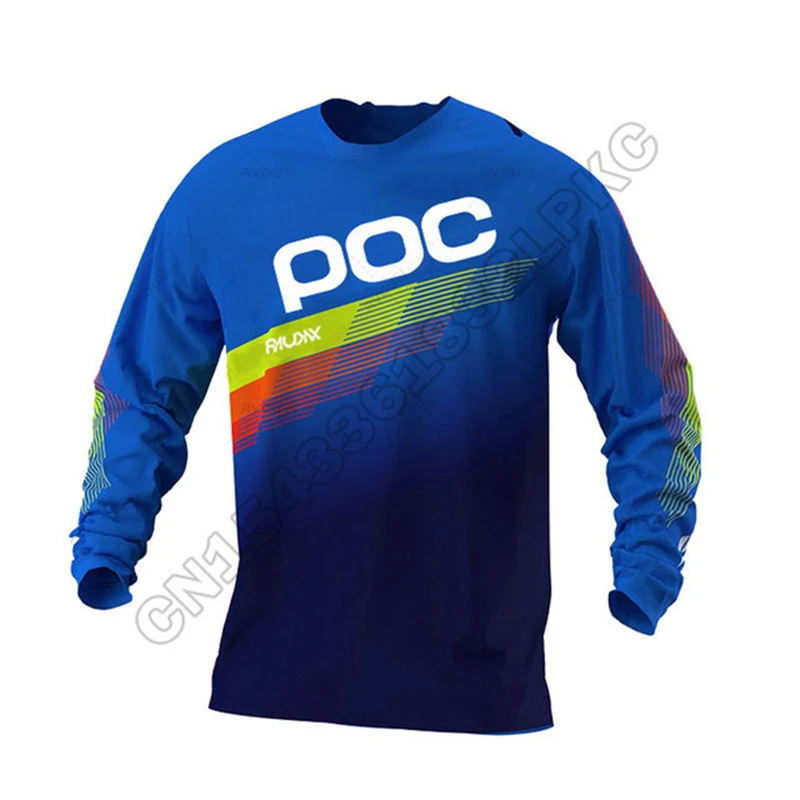 Raudax Poc Mtb Moto Mountain Downhill Jersey Offroad Dh Bmx Bicicletta Locomotiva Camicia Cross Country Mountain Cycling Jersey