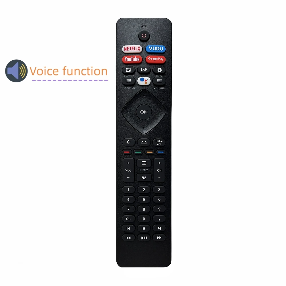 Telecomando Vocale Per Philips 4K Uhd Smart Tv 24 Pfl6704/F7 32 Pfl505/F7 43 Pfl5704/F7 5 Opfl5806/F7 55 Pfl5766/F7