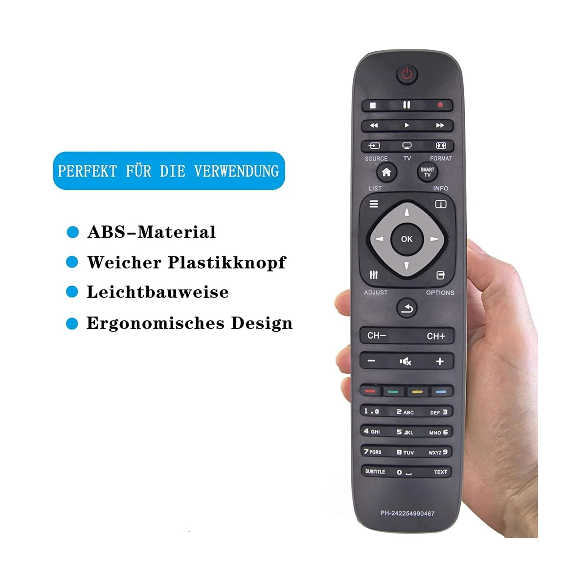 Sostituzione Per Telecomando Philips, Telecomando Universale Per Philips 40 Pfl5007H/12 40 Pfl5007K/12 40 Pfl5007T/12