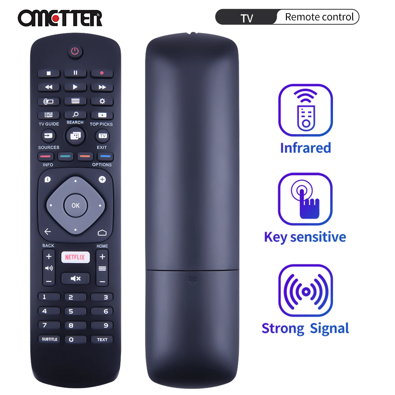 Telecomando Per Philips Muslimtv Netflix Fernbedienung Muslimate Per 43 Pus6262/12