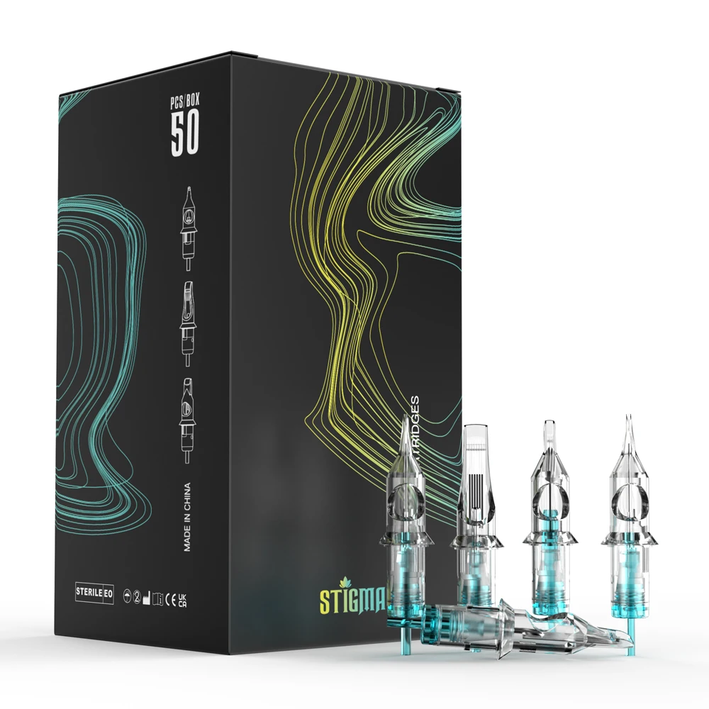 Stigma 50Pcs Cartuccia Di Aghi Per Tatuaggi Sterili Monouso Misti Rl/Rs/Rm Professionale Per Macchine Per Tatuaggi Fornitura Di Tatuaggi Per Il Trucco