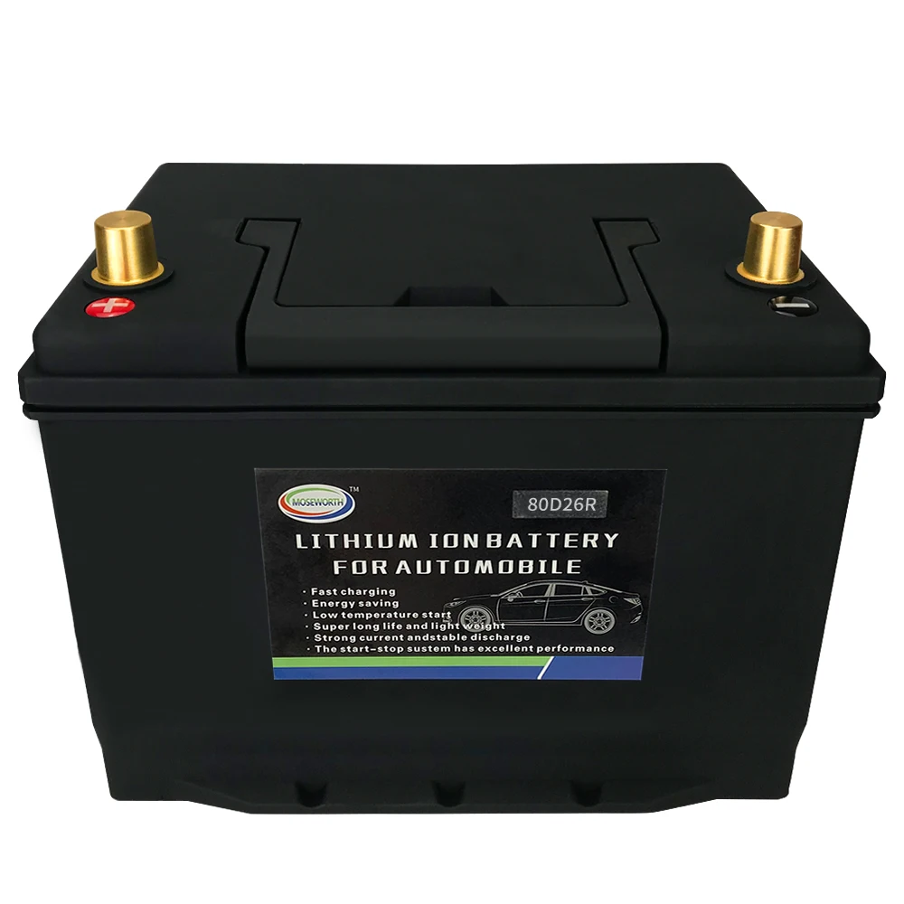 80 D26L/R 12V Batteria Per Auto Bms Power Bank Cars Jump Starter Auto Portable Battery Starter Per Automobile Caravan Camper Golf Cart