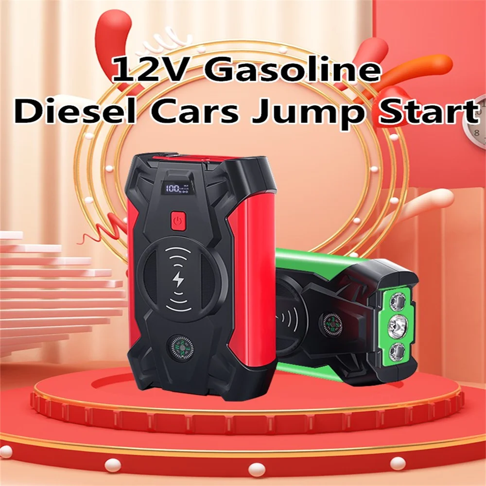 39800Mah Car Jump Starter 1200A Led Display Power Bank Car Battery Booster 12V Caricabatteria Jump Starter Per Veicolo 4-6L