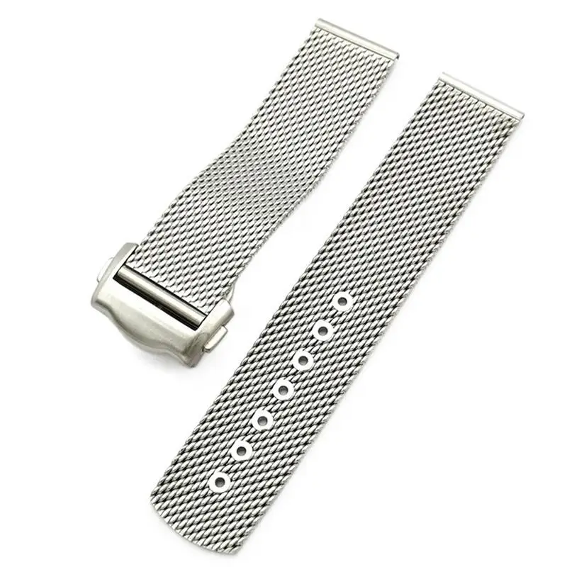 Pcavo Cinturino Per Orologio In Acciaio Inossidabile 316L Adatto Per Omega Seahhor007 Cinturino In Rete Con Fibbia Pieghevole Originale Da 20Mm