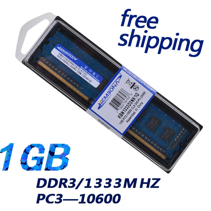 Kembona So Good Price Suit Per Intel Cpu Mothebroard Computer Desktop Parte Ram Ddr3 1Gb 1333Mhz Pc10600