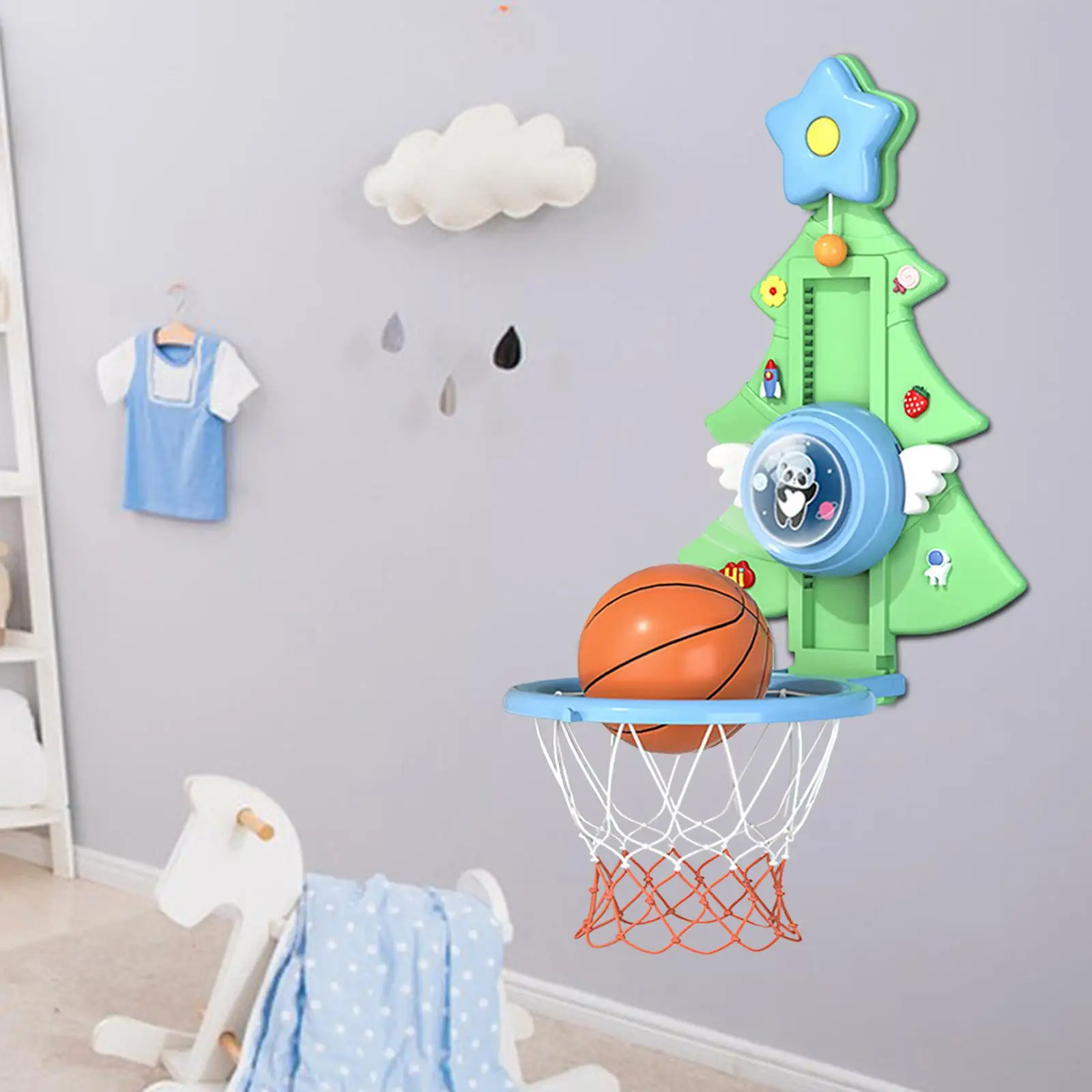 3 In 1 Kids Jump Training Hanging Ping Pong Trainer Canestro Da Basket Per Bounces Training Hand Eye Coordinazione Home Boys Girl