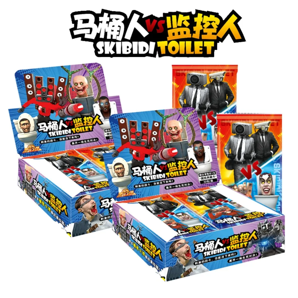 Gioco Skibidi Toilet Cards For Kids Table Toys Speakman Tv Man Titan Exquisite Flash Cards Bambini Da Collezione Bithday Gifts