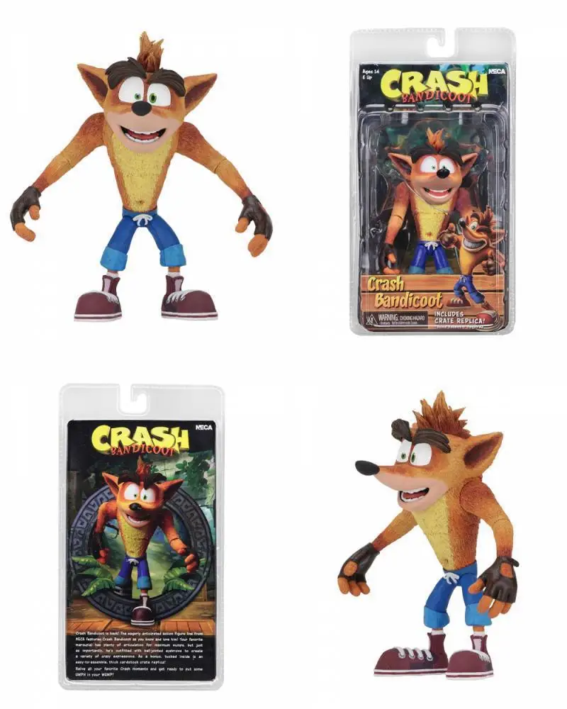 Originale Neca Anime Crash Bandicoot Action Figure Game 6 ''Pvc Dipinto Statua Pvc Modello Da Collezione Giocattoli