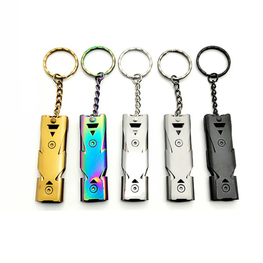 Fischietto Di Sopravvivenza Double Sonic Boom Whistle Outdoor Distress Whistle High Pitch High Frequency Outdoor Camping Survival Whistle