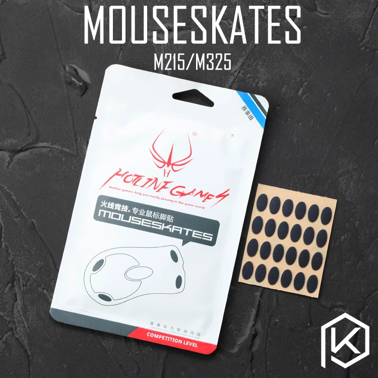 Hotline Giochi 4 Set/Pacco Originale Livello Di Competizione Piedi Del Mouse Pattini Gildes Per Logitech M215 M325 0.6 Millimetri Di Spessore