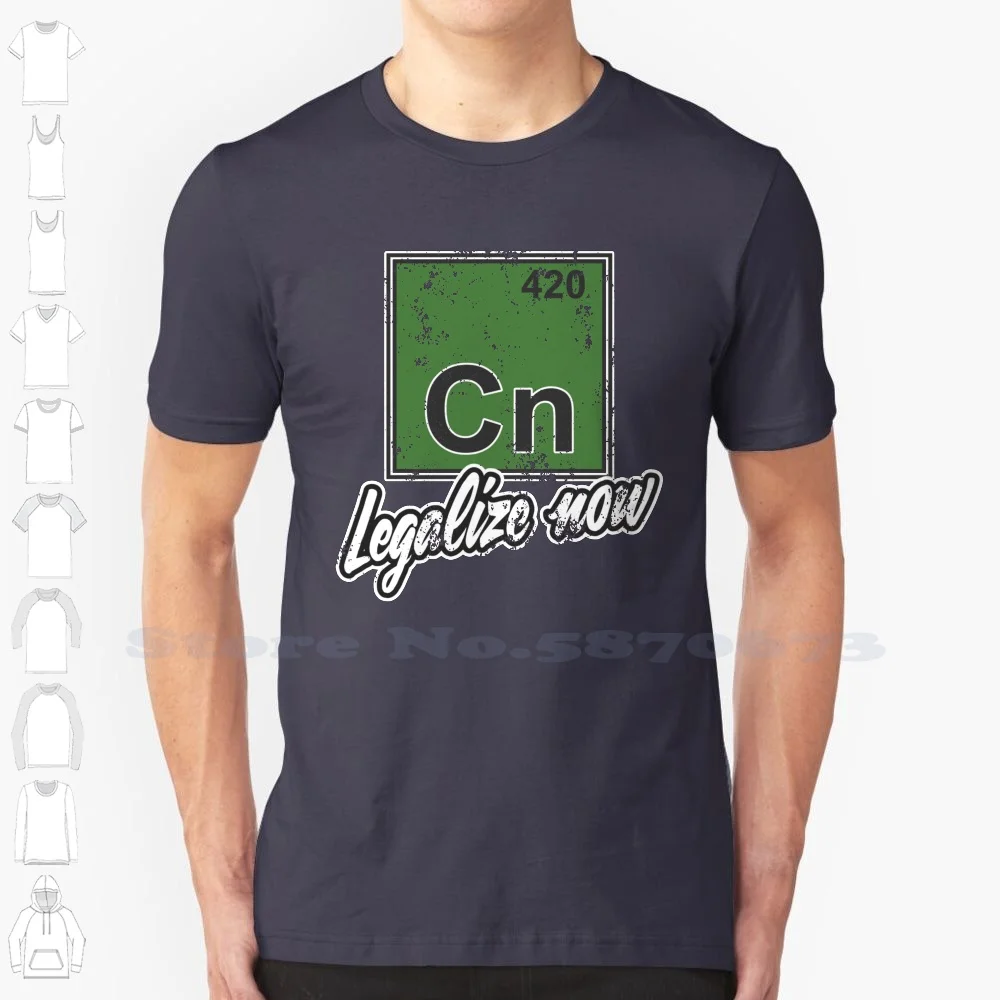 Gras Thc Periodensystem Smoke Weed Kiffen Fashion Vintage Tshirt T-Shirt Legalize Hanfblatt Joint Kiffen Stoned Thc Elastan Hanf