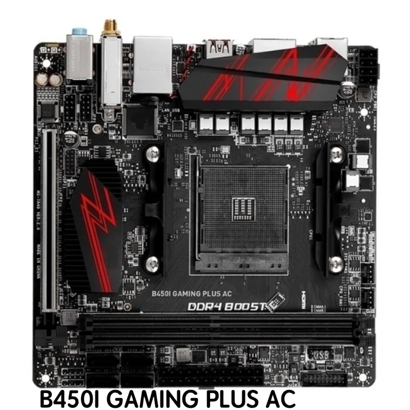 Per Msi B450I Gaming Plus Scheda Madre Ac Ddr4 B450 Am4 Scheda Madre Testata Al 100% Ok Completamente Funzionante Spedizione Gratuita