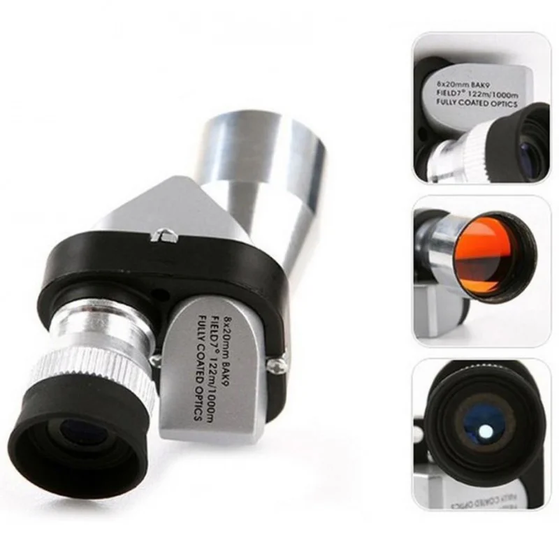 Piccolo Mini Telescopio Ottico Con Tasca Per Telescopio 8X20 Telescopio Hd Mini Telescopio Tascabile 8X20 Mm Monocoli Portatili Bassi