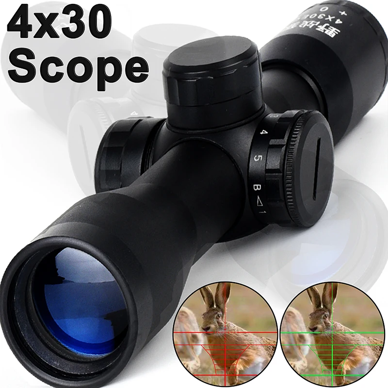 Telescopio Ottico Con Zoom Regolabile Reflex Hd 4 X30 Rosso/Verde