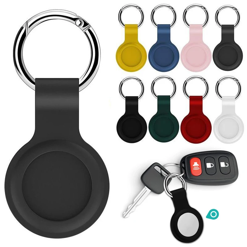 Custodia Originale In Silicone Liquido Per Apple Airtag Custodia Protettiva Per Portachiavi Portatile Per Apple Airtags Tracking Device Custodie Prote
