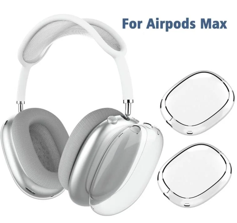 Per Airpods Custodie Max Accessori Per Auricolari Anc In Metallo Custodia Protettiva Impermeabile In Silicone Solido Tpu Trasparente Airpod Maxs Head