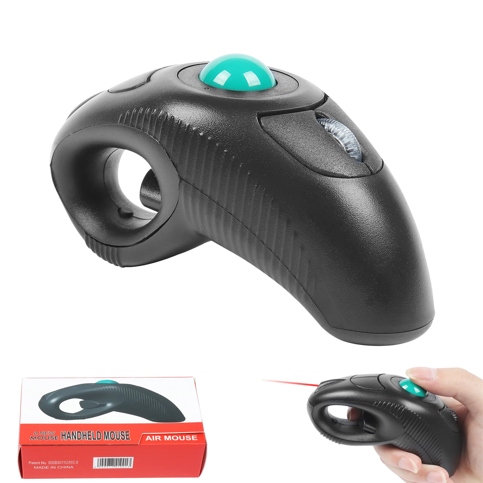Mouse Trackball Wireless Mouse Sinistro Destro Puntatore Laser Ad Aria Mini Mouse Portatile Da 1600Dpi Per Pc Laptop