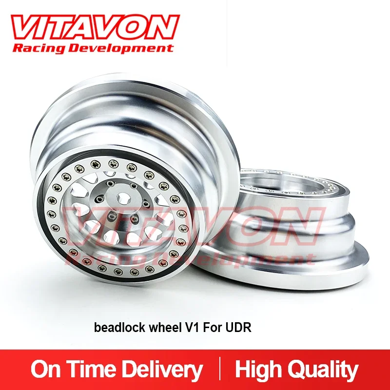 Vitavon Alu Beadlock Ruota V1 Per Traxxas Udr 1:7 2 Pezzi