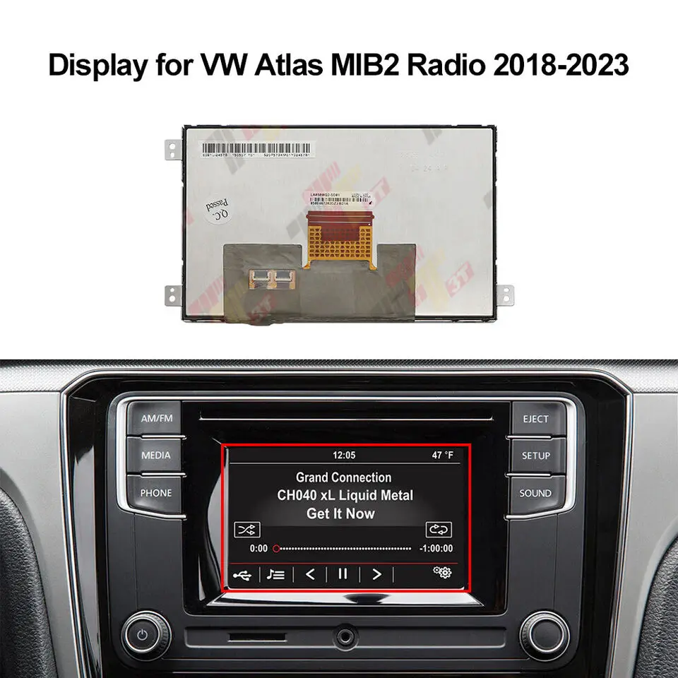 Display Per Vw Golf 7 Tiguan Skoda Octavia 3 Rapid Yeti Mib2 Radio Media