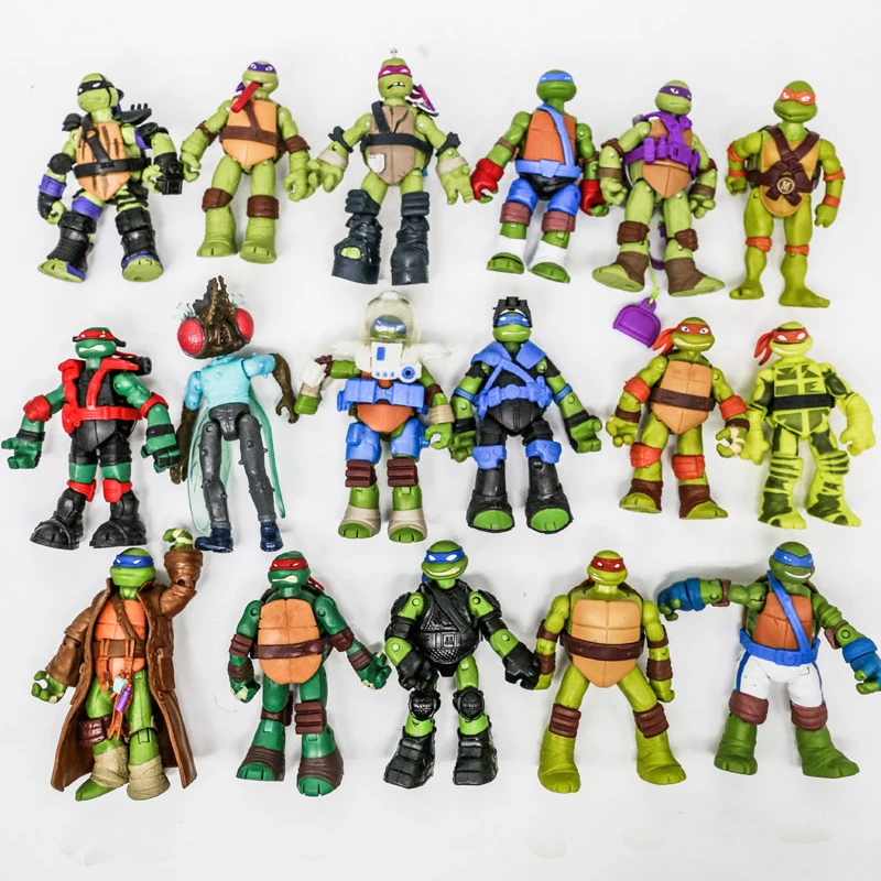 Teenages Mutanti Ninjas Turtles Movie Version Mobile Joint Leonardo Da Vinci Donatello Figure Model Toys Collect Ornaments
