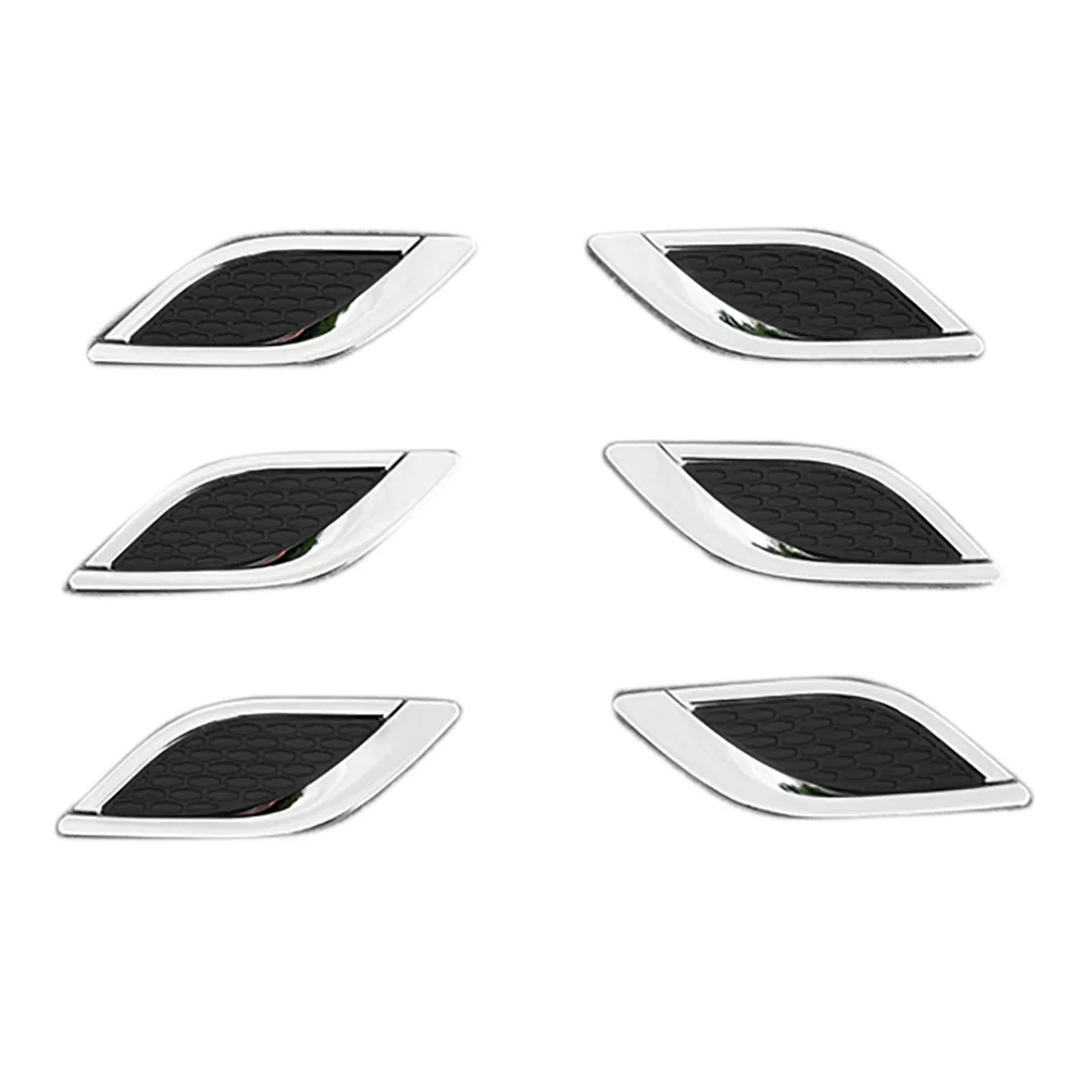 Rilevatore Di Copertura Per Auto Cromato Lato Anteriore Fogliame Foglia Parafango Vent Trim Side Leaf Air Outlet Per Ford Mustang + All