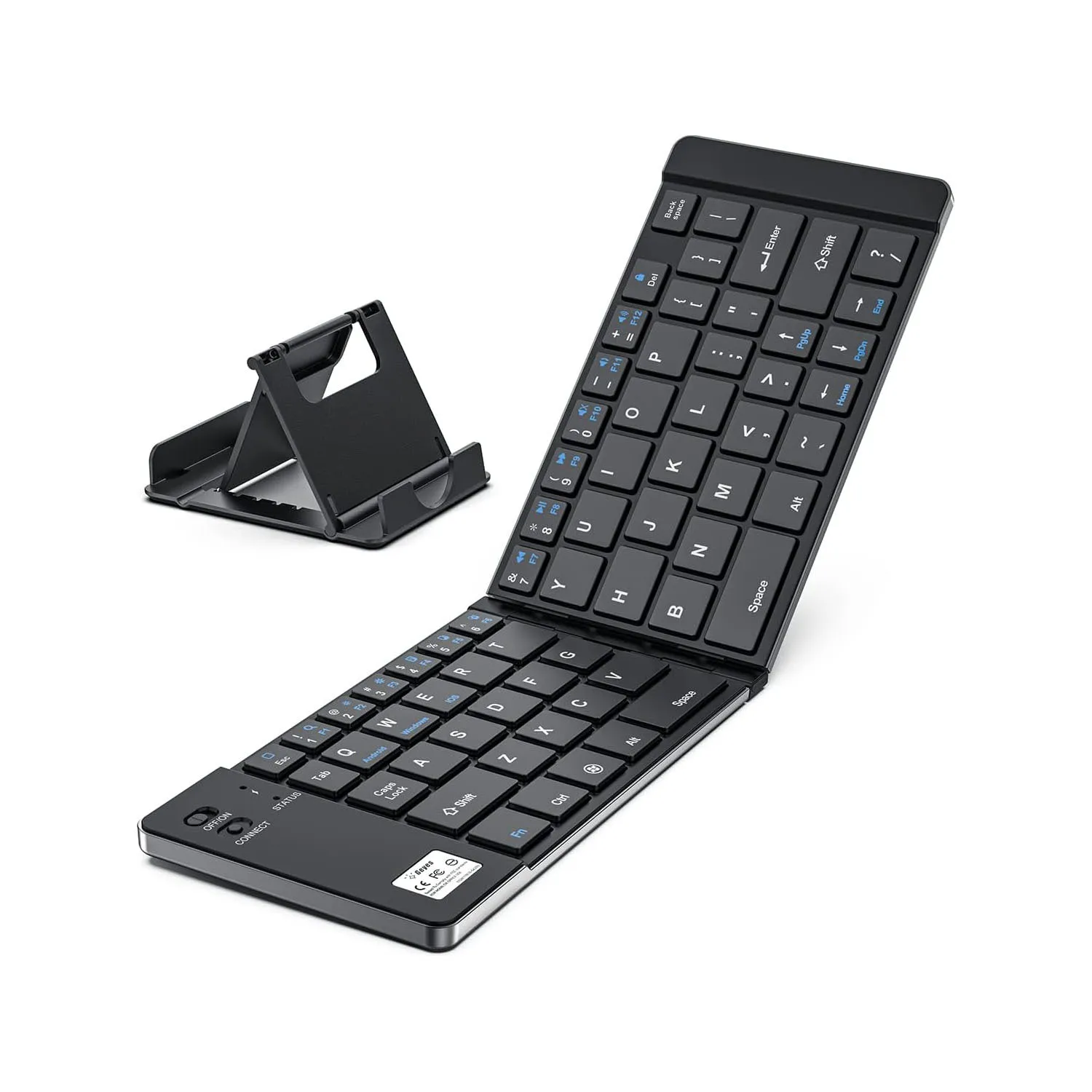 Bow Mini Tastiera Wireless Bluetooth Pieghevole Tastiera Bluetooth Ricaricabile Tastiera Pieghevole Per Iphone Windows Mac Os