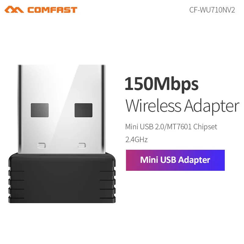 Mt7601 2.4G Mini Usb Wifi Adapter 150Mbps Wireless Network Card 802.11N Usb2.0 Ricevitore Dongle Per Desktop Laptop Windows Mac