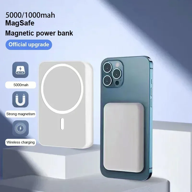 Caricabatterie Wireless Portatile Mac Safe Backup Batteria Magnetica Esterna, Batteria Ausiliaria Iphone 12 13 14 15 Pro Max