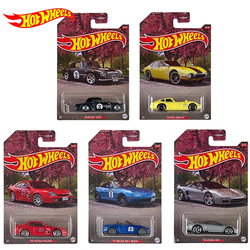 Original Hot Wheels Car Japanese Classic Diecast 1/64 Veicoli Honda Prelude Toyota 2000Gt Kids Boys Toys For Children Gift
