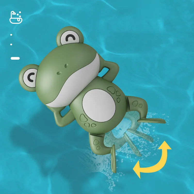 Baby Bath Toy Vasca Da Bagno Cartoon Frog Swimming Water Game Wind-Up Clockwork Simpatici Animali Toddler Water Toys Regalo Per Neonato