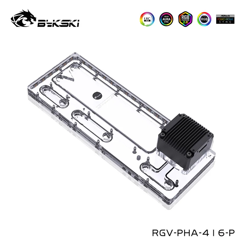 Serbatoio Acqua Bykski Per Phanteks 416 Computer Case, Piastra Distro Trasparente, Serbatoio Rettangolo Raffreddamento Ad Acqua, Rgv-Pha-416-P