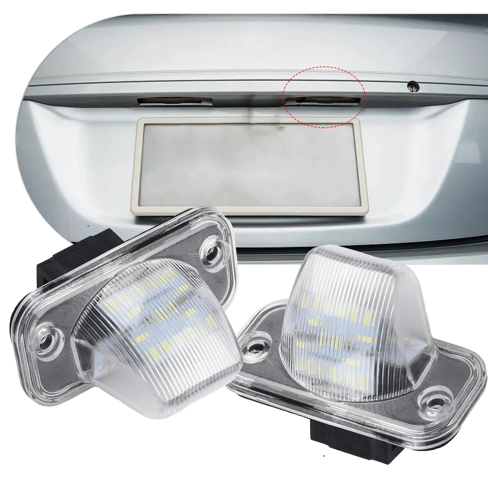 12V 3000K Abs + Led Nero Luce Targa Led Luce Targa Per T4 1990-2003 Lunga Durata