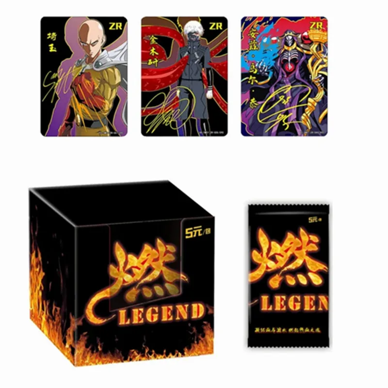 Fire Legend Card Rare Ptr Cards Male God Anime One Punch-Man Zr Signature Cards Anime Collection Card Regali Per Bambini