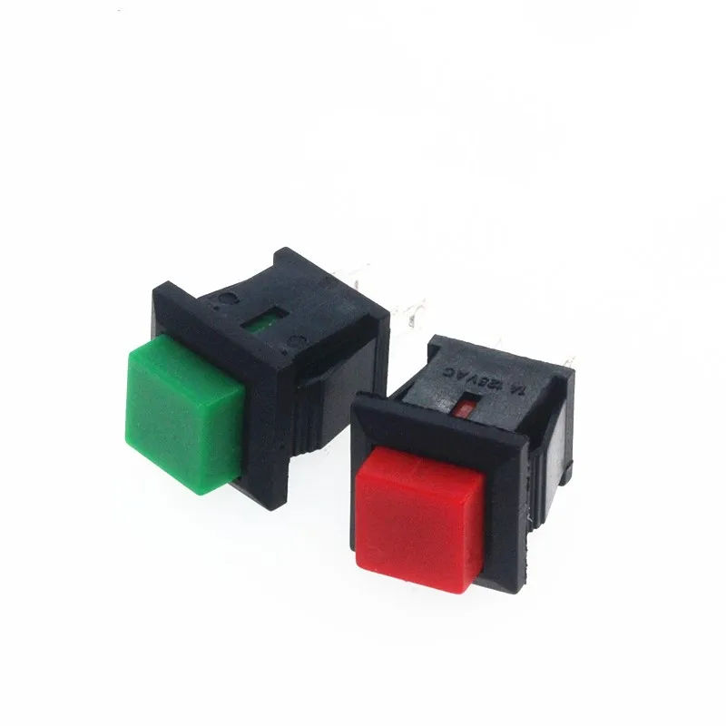 10Pcs On-Off Auto Reset Quadrato Push On Interruttore 2A 250V/4A 125V Ac Interruttore Elettrico Ds-431
