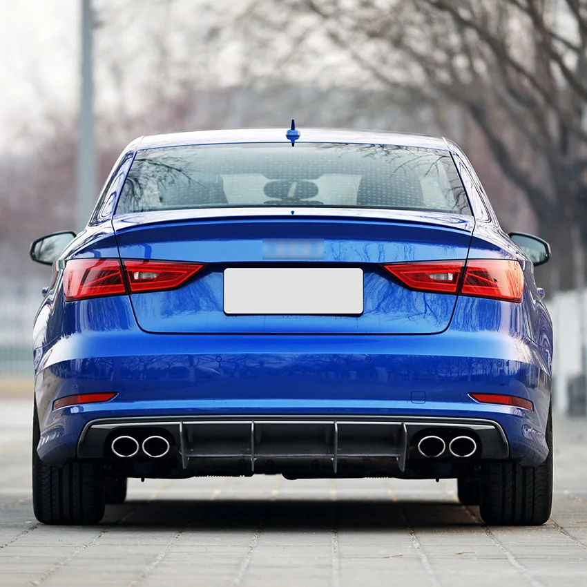 For Audi S3 8V Sedan Early 2013-2015 Rear Lip Rear Spoiler Rear Blade Air Blade Modification