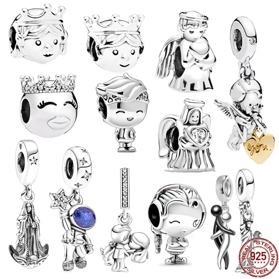 Vendita Calda 925 Sterling Silver Sposi Coppia New York Statua Della Libertà Ciondola Charm Bead Fit Originale Pandora Bracciale Gioielli