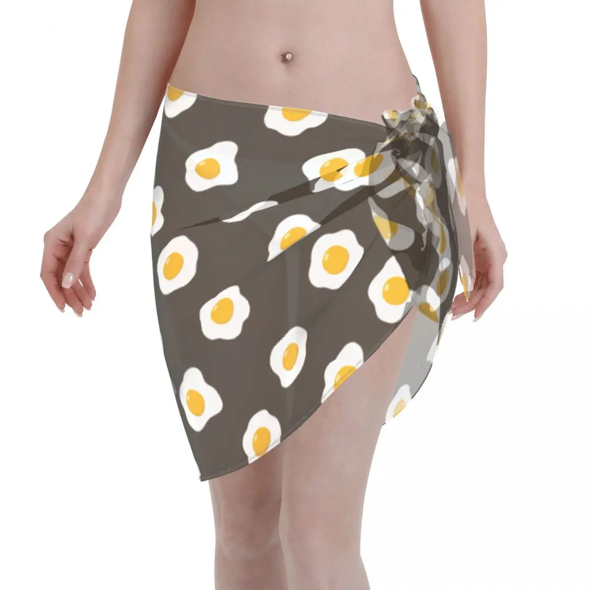 Sexy Women Poached Egg Perspective Kaftan Sarong Beach Wear Beach Bikini Wrap Beach Short Skirts