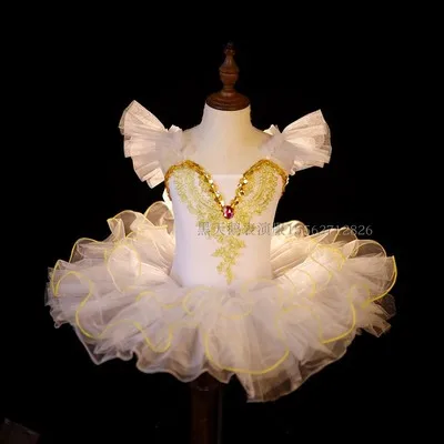 Swan Performance Abbigliamento Bambini Balletto Danza Gonna Ragazze Morbido Sarong Principessa Gonna Fluffy Sarong Performance Abbigliamento Dress