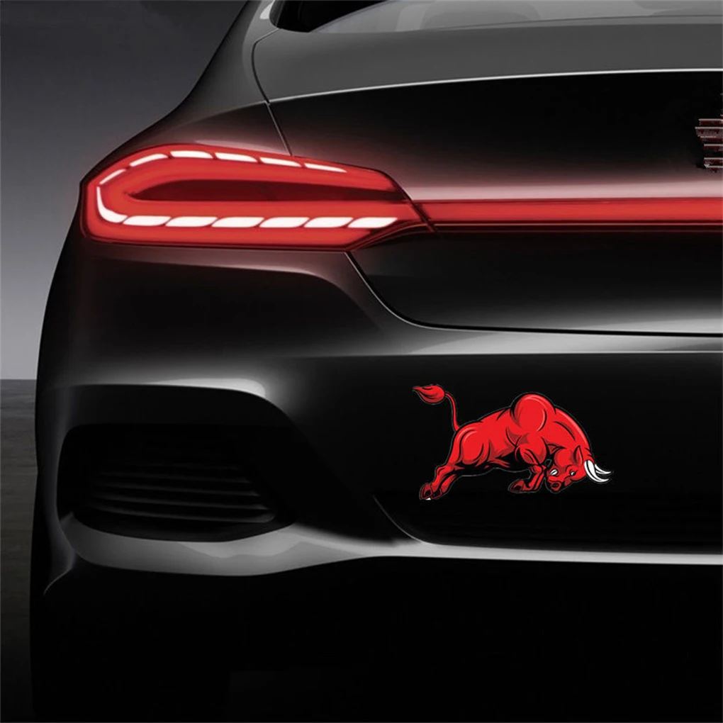 2X Adesivo Toro Autoadesivo Rosso Per Auto Adesivo Per Auto Antigraffio Impermeabile E Rimovibile