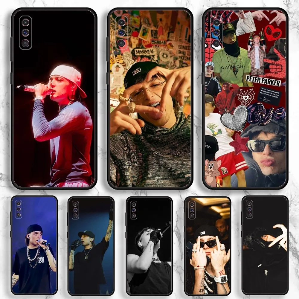Custodia Per Telefono Rapper Peso Pluma Mexico Per Samsung Galaxy A13,A21S,A22,A31,A32,A52,A53,A71,A80,A91 Cover Morbida Nera Per Telefono