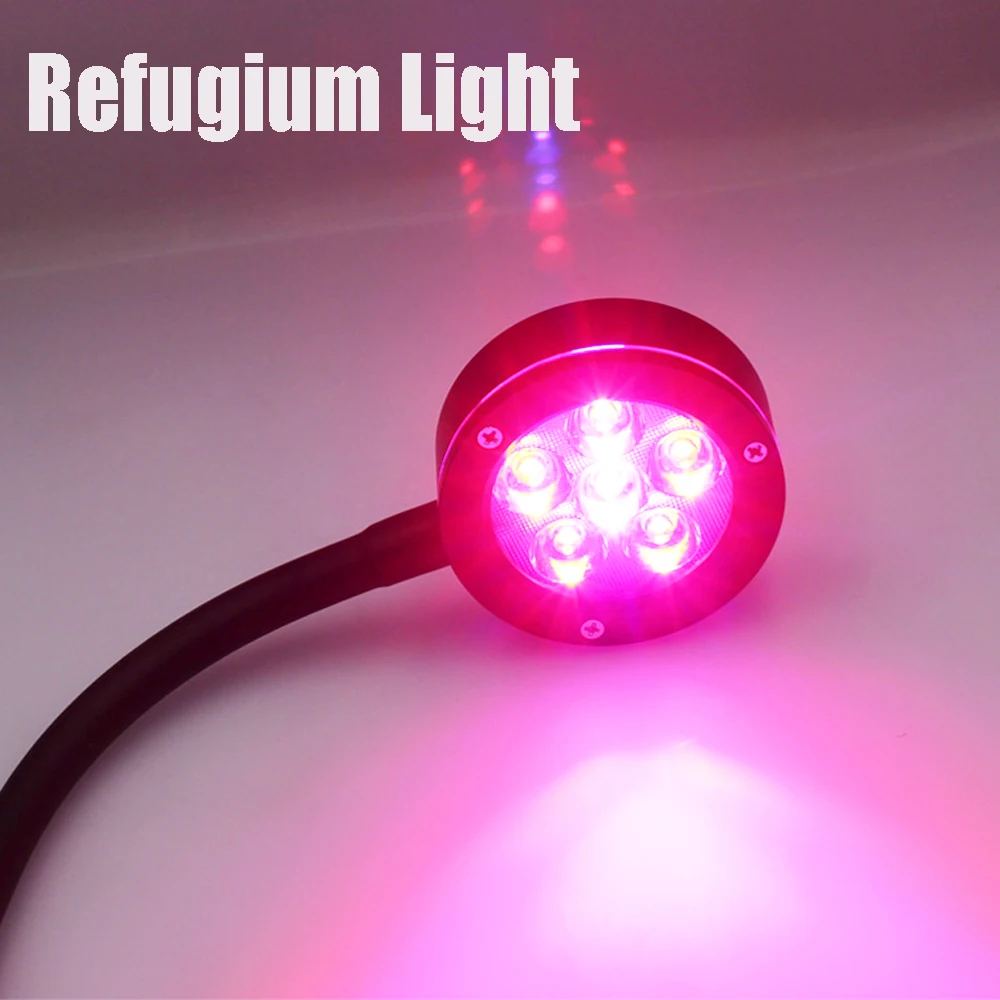 Nano Glo Refugium Aquarium Sump Led High Powered Chaeto Grow Light 6X3W Spettro Rosso Blu Con Clip Regolabile