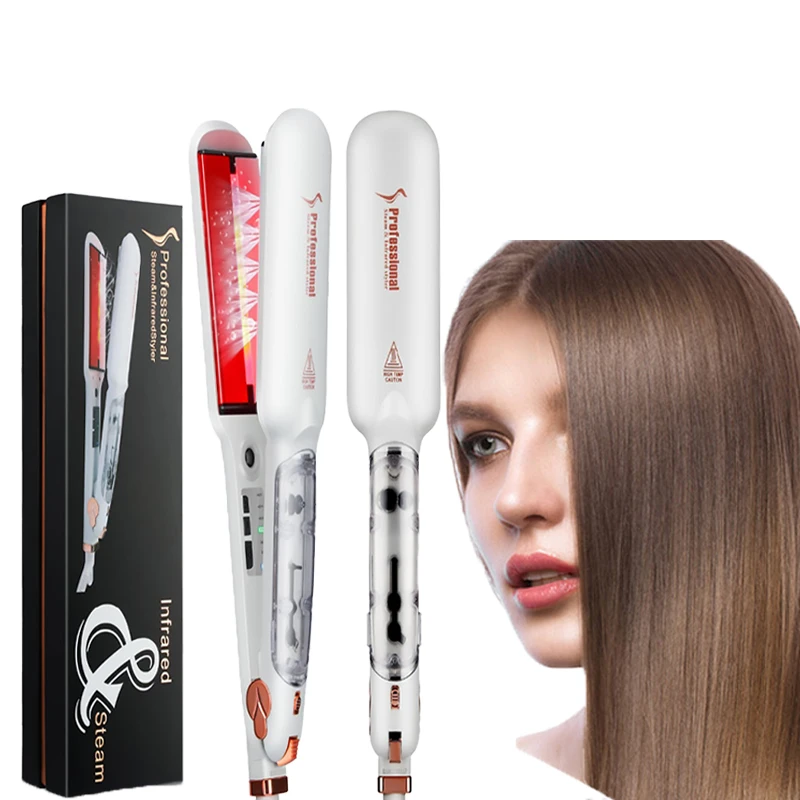 Piastra Per Capelli Professionale A Vapore Piastra Per Capelli In Ceramica A Vapore Cucitura Per Ferro Da Stiro Cucitura Per Capelli Ferro Da Stiro Bi