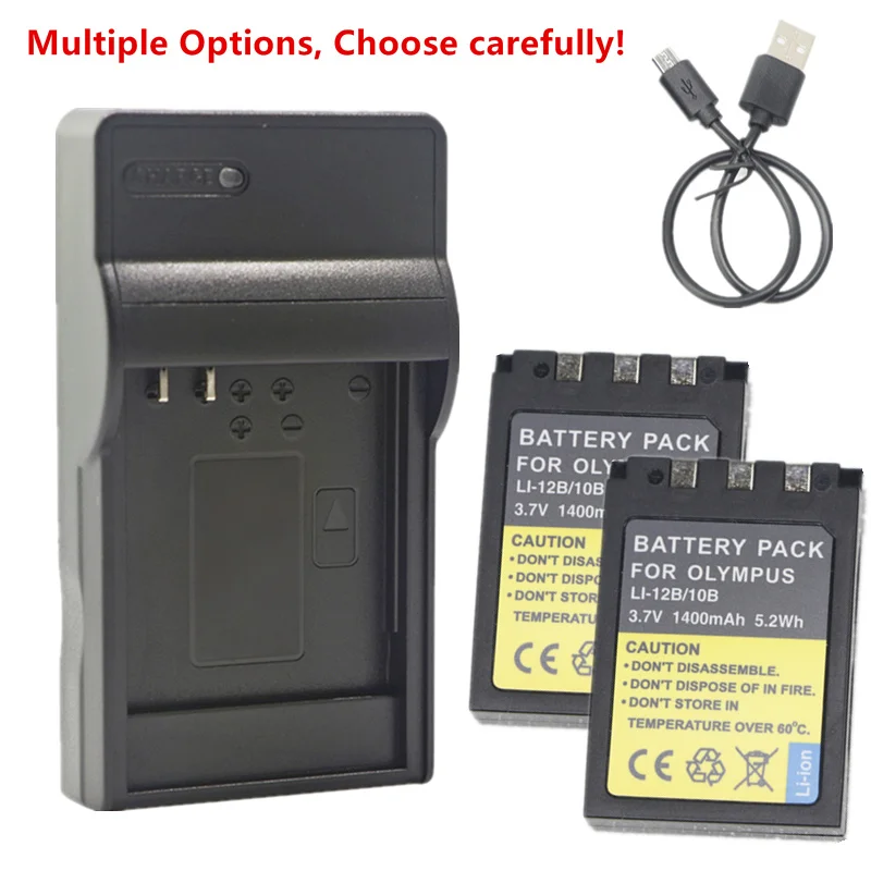 Li-10B Li-12B Batteria O Caricabatterie Per Olympus Mju 10 15 20 25 30 40 300 400 410 500 600 800 810 1000 Stylus 300 400 410 500 600