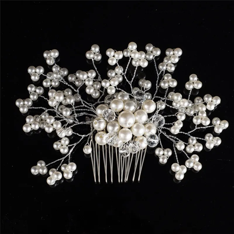 Forcine Per Capelli Da Sposa Con Fiore Fermagli Da Sposa Con Perle Di Cristallo Da Damigella D'Onore