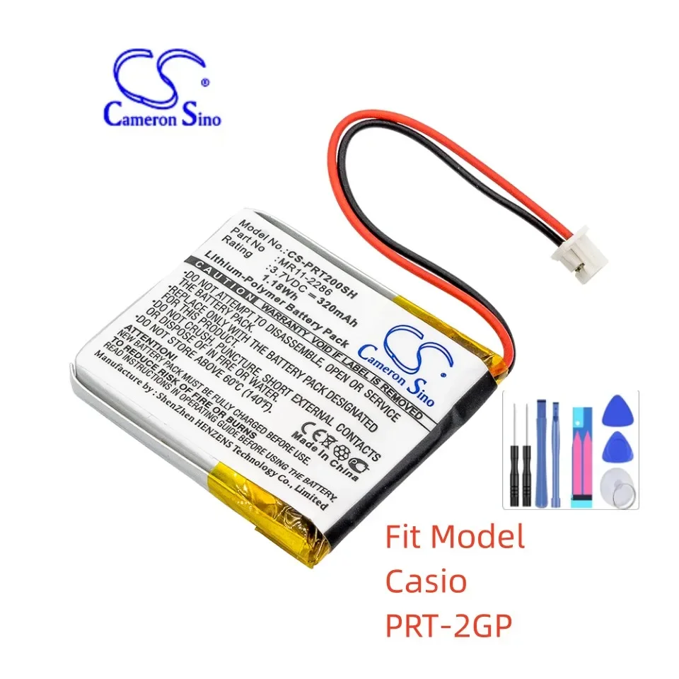 Batteria Smartwatch Per Casio Mr11-2286 Prt-2Gp Capacità 320Mah / 1.18Wh Colore Nero Tipo Li-Polimero Volt 3.70V