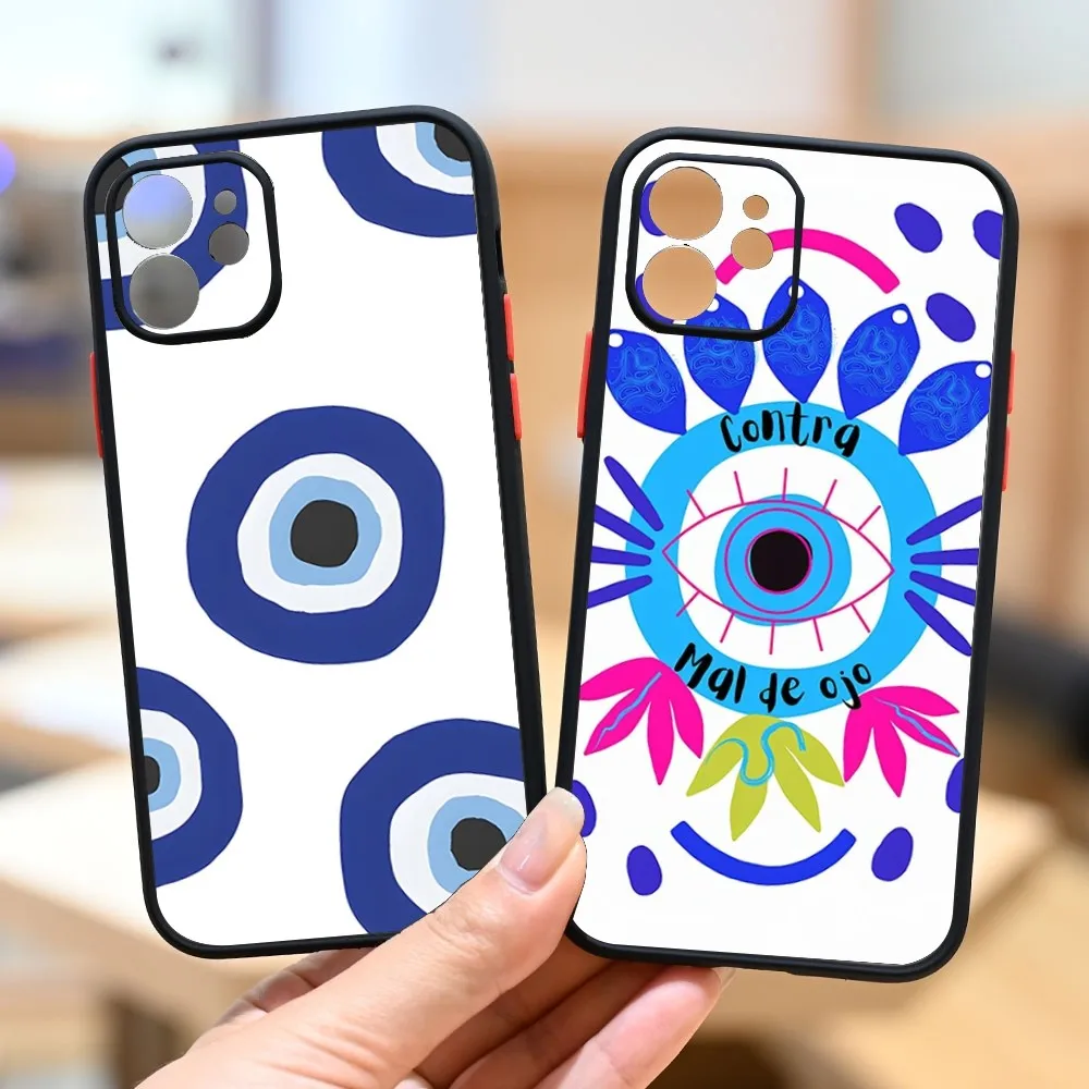 Custodia Per Telefono Lucky Eye Blue Evil Eye Per Iphone 11 13 14 Pro Max 7 8 Plus X Xr Xs Max Se2020 12Mini Cover Case