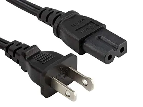 Cavo Di Alimentazione 15Ft 18 Awg 2-Slot Per Polarizzato Notebook