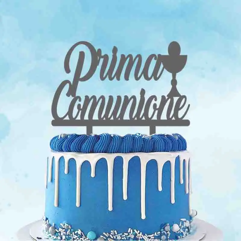 Personalizzato Italia Comunione Cake Topper Prima Comunione Italiana Per Bambini Comunione Decorazione Torta Topper