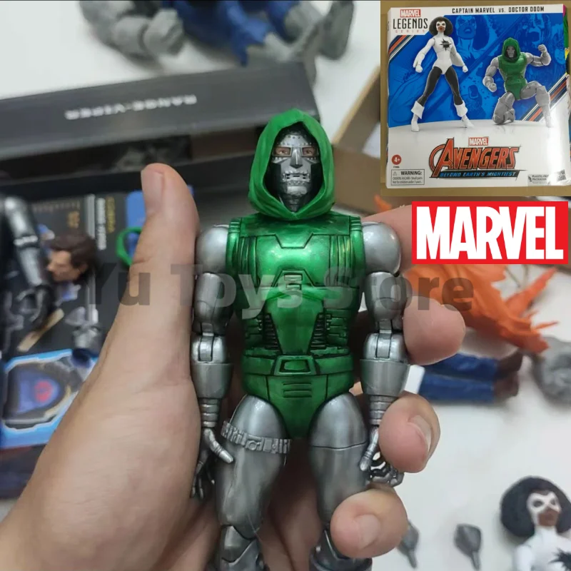 Genuine Marvel Legends Victor Von Doom Captain Marvel Monica Anime Figurine Action Figure Collection Model Doll Giocattoli Regalo Per Bambini